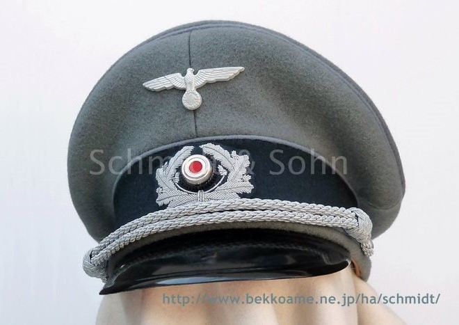 WW2 ドイツ軍実物 ドイツ陸軍 砲兵隊 下士官制帽サイズ55 - 個人装備