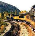 [Photo of Alaska Railroad Cars : locomotives and ARR cars]